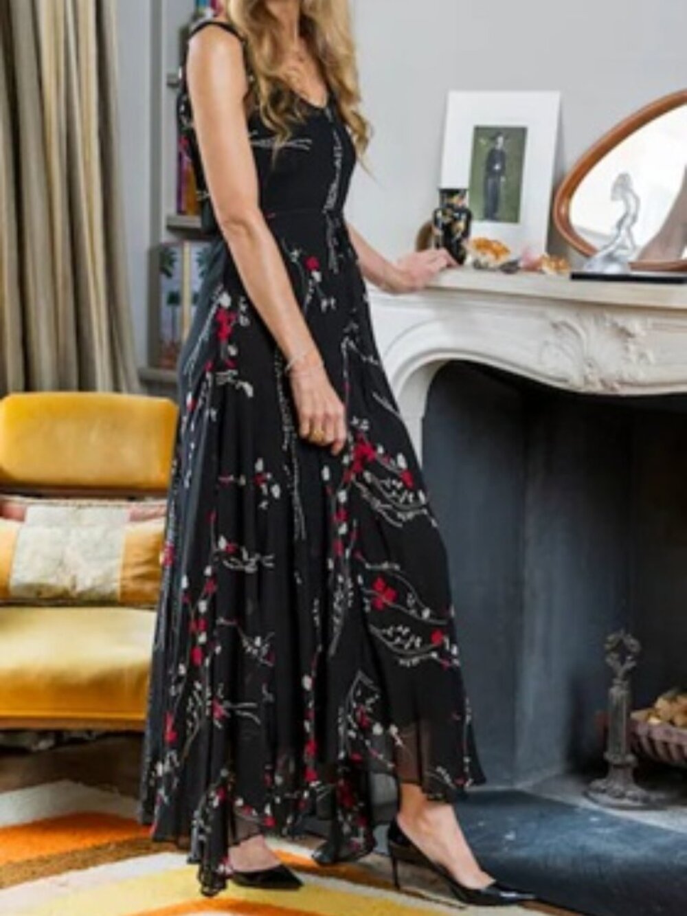 Moiré Silk Print Dress Kate Moss x Zara